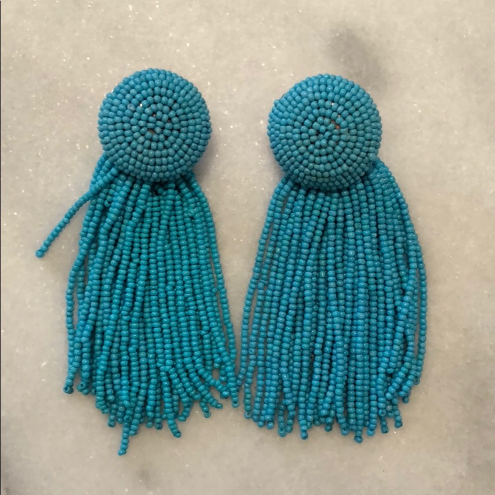 Zara Turquoise Beaded Dot Earrings